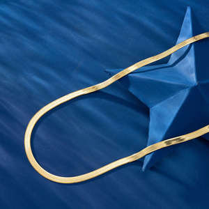 Cadena de Plata de Ley 925, Joyería Hip Hop, Cadena Italiana Plana - Product Image 1