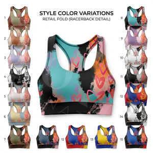 Customized Printed Design Sports <b>Bra</b> High Support Workout Gym Fitness Yoga Running Breathable Stretch Soft Comforts Sports <b>Bra</b> - Product Image 1