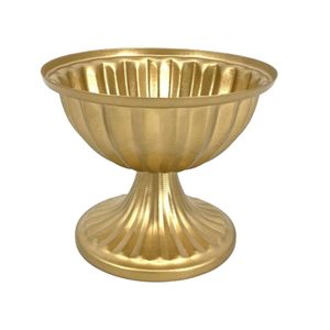 Jarrón Decorativo Clásico de Hierro, Macetero para Sala de Estar, Comedor, Interior, Dorado, Grande |   Hogar y Jardín - Product Image 1