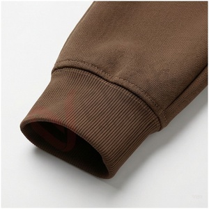 Conjunto Deportivo con Capucha para Hombre, Color Marrón, Manga Larga, Cierre Frontal con Cremallera, Color Sólido, Transpirable, Estilo Casual para Otoño, Corte Regular - Product Image 6