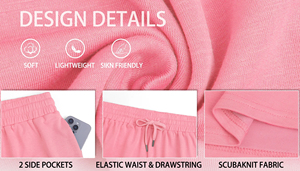 กางเกงขาสั้นออกกำลังกายสำหรับผู้หญิง ระบายอากาศ แห้งเร็ว สองชั้น เหมาะสำหรับปั่นจักรยาน โยคะ และกีฬาอื่นๆ มีกระเป๋า - Product Image 6