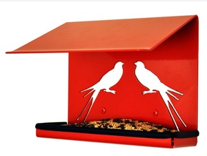 Mangeoire décorative pour oiseaux, accessoire de jardin, nichoir en fer, mangeoire suspendue, cage décorative pour oiseaux d'extérieur - Product Image 4