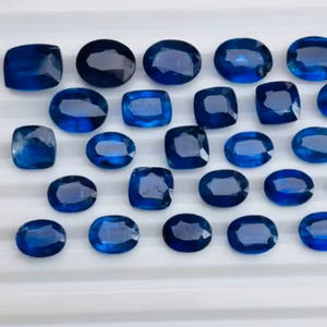 Piedras Preciosas de Cianita Azul Natural Real, Certificadas por IGI, Calidad AAA, Alto Brillo, Formas Mixtas de 5-10 mm, Corte y Pulido Perfectos - Product Image 1