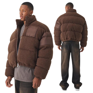 เสื้อแจ็คเก็ตขนเฟอร์เชอร์ปาแบบพัฟเฟอร์ แฟชั่นสตรีทแวร์ เสื้อโค้ทกันหนาวบุใยสำหรับผู้ชาย เสื้อผ้าลำลองแบบสั่งทำได้จากซัพพลายเออร์ - Product Image 1