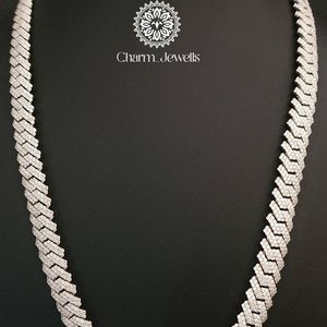 สร้อยคอ Charm Jewells สำหรับผู้ชาย ประดับมุกน้ำจืดทรงกลมเจียระไนแบบ Brilliant Cut ได้รับการรับรองจาก IGI เงินแท้ 925 ชุบทอง 14K - Product Image 6