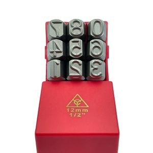 Juego de 9 Sellos Numéricos Manuales Profesionales de 12 mm, Personalizables OEM, para Marcado Industrial de Alta Resistencia, Herramientas de Punzonado de 1/2 Pulgada - Product Image 2
