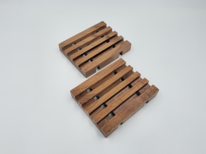 Porte-savon rectangulaire en bois d'acacia écologique, antidérapant, durable et classique - Product Image 5