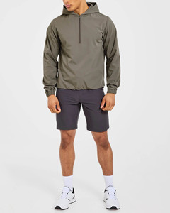OEM Custom Logo Deep Woodland <b>Half</b> <b>Zip</b> Windbreaker <b>Men's</b> <b>Jackets</b> Breathable Lightweight Nylon Fabric Waterproof <b>Jacket</b> For <b>Men</b> - Product Image 3