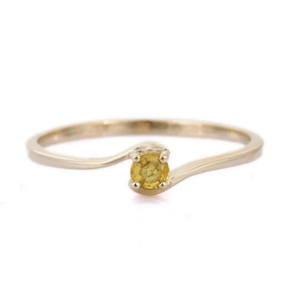 14K White Gold Natural Sapphire Dainty Constellation Ring for Women - Product Image 2