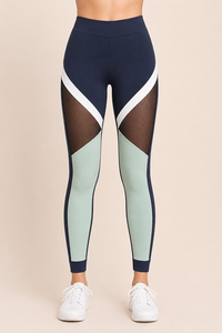 Leggings taille haute pour femme, nouveau design, respirants, antibactériens, confortables, en Spandex/Polyester, longueur intégrale, taille mi-haute - Product Image 2
