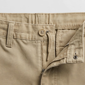 Wholesale men's Cotton Oxford <b>Trousers</b> Straight Fit Elastic Waist Drawstring Closure Casual <b>Summer</b> Breathable Side Pockets - Product Image 6