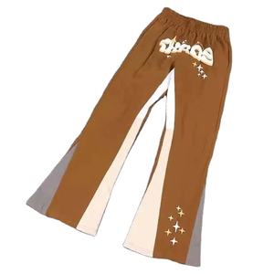 Pantalon de survêtement ample et évasé pour homme, personnalisé, en molleton épais 100% coton/molleton, uni, coupe droite, rayé, 2026 - Product Image 3