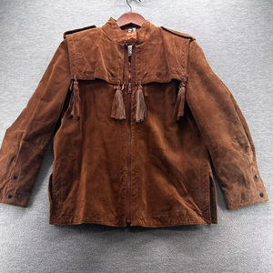 <b>Men</b> High Quality ODM Sheep Skin <b>Suede</b> Leather Casual Cowboy Style Waterproof Breathable Windproof <b>Jacket</b> - Product Image 1