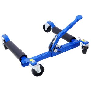 Set di 2 ruote idrauliche blu per auto Dolly con capacità di 1.250 libbre a cricchetto del pedale sollevamento del veicolo che posiziona i pattini per auto - Product Image 3