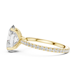 แหวนแต่งงานครบรอบแต่งงาน Aries Jewel Classic ประดับเพชรทรงรี 2.5 กะรัต E VVS VS เพชรเลี้ยงในห้องปฏิบัติการ ตัวเรือนทองคำแท้ 14K - Product Image 2