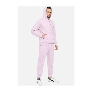 Conjunto Deportivo de Dos Piezas para Hombre, Sudadera con Capucha y Pantalones Estampados, Color Sólido, Estilo Minimalista para Gimnasio y Deportes, Venta al Por Mayor - Product Image 2