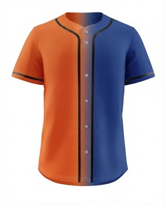 Maillot de baseball unisexe à blocs de couleur, manches courtes, boutons sur le devant, respirant, polyester, coupe régulière pour adulte, vêtements de sport toutes saisons - Product Image 4