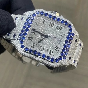Reloj de Lujo Clásico con Cristal de Diamante Moissanite, Números Elegantes, Acero Inoxidable, Analógico, ETA, Edición Limitada - Product Image 2