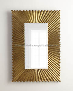 Miroir mural carré classique plaqué or abordable pour salle de bain, design élégant en métal pour restaurant - Product Image 6