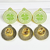 Badges métalliques vintage personnalisés à faible MOQ avec épingle de sûreté et paillettes, épingles de revers promotionnelles écologiques imprimées en sérigraphie