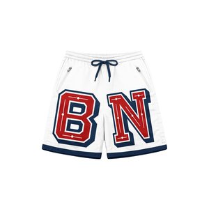 Ensemble de survêtement sportif tissé en satin pour homme, blanc, bleu marine, rouge uni, veste à quart de zip et short, en polyester respirant, idéal pour le printemps - Product Image 3