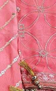 Trajes de Fiesta Modernos de Diseño Indio-Pakistaní, Sin Coser, Bordados a Mano, Hermosos Trajes Tradicionales de Organza - Product Image 3