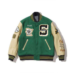 New Arrival Letterman Style Men Varsity <b>Jackets</b> In Low MOQ Custom Embroidered Logo Solid Color Fashion Baseball Varsity <b>jacket</b> - Product Image 5