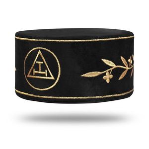 Chapeau de cérémonie maçonnique personnalisé avec broderie détaillée, emblème 3D, couleurs personnalisées et finition haut de gamme pour chapitre - Product Image 3