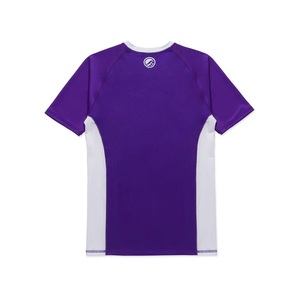 OEM Soft Fabric Custom Logo Short Sleeve Breathable Quick Dry Eco-Friendly <b>Compression</b> Unisex Adult BJJ Rash Guard - Product Image 6