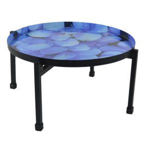 Dernières créations de vaisselle de mariage, décoration de table et assiettes à collation en métal à thème imprimé moderne avec support métallique - Product Image 3