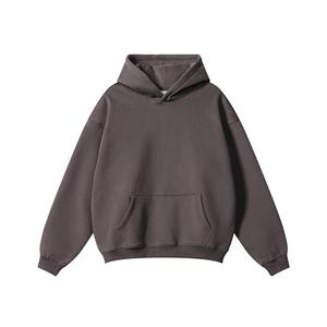 Technical Outdoor Oversize Hoodie Thick Fleece Drop Shoulder <b>Plain</b> Blank <b>Tracksuit</b> for Men - Product Image 2
