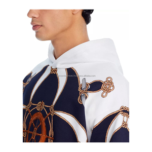 Sudadera con Capucha Unisex con Estampado Náutico, 100% Algodón, Transpirable, Corte Regular, Estilo Invernal - Product Image 6