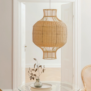 Hot Trend <b>Indoor</b> Rattan Chandelier Bamboo Wicker Pendant <b>Lightings</b> Handmade Lampshades Decorative Lamp Shade Covers Frames - Product Image 6