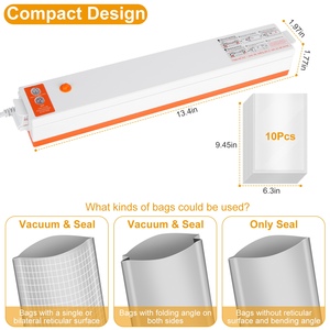 Macchina automatica elettrica per uso domestico sigillatrice per sottovuoto sistema di sigillatura rapida per alimenti umidi secchi - Product Image 3