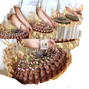 Ventes en gros de bols à salade en aluminium poli doré jetables, écologiques, sans danger pour le contact alimentaire, couleur et taille personnalisées - Product Image 1