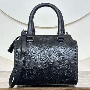 2026 Hand Tooled Cow Leather Small Speedy Duffel <b>Bag</b> Luxury Middle Turquoise Stone Designer Weekender Travel Handbag for <b>Women</b> - Product Image 5