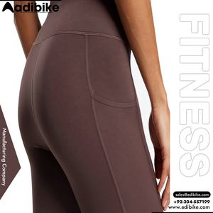 Pantalons de yoga pour femmes de haute qualité avec logo personnalisé, leggings de fitness unis, spandex/polyester, extensibles dans quatre directions, séchage rapide - Product Image 3