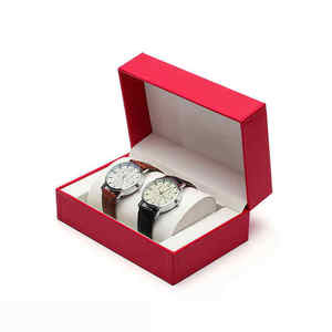Hot Sale Valentine's Day Protective Jewelry Gift Set <b>Box</b> Square Watch Necklace Ring <b>Earring</b> Flip PU Leather Watch Gift <b>Box</b> - Product Image 1