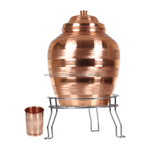 Dispensador de agua de cobre de diseño elegante de calidad superior Tanque de agua de almacenamiento en soporte de acero con vidrio de cobre a precio de mercado - Product Image 4