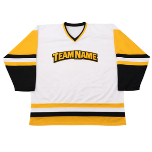 Maillot de hockey sur glace entièrement personnalisable - Personnalisation audacieuse du nom de l'équipe - Polyester de haute qualité 220GSM - Vêtements de sport pour hommes - Product Image 1