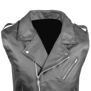 Chaleco de Cuero para Hombre MARGINAL SPORTS, Invierno, Alta Calidad, Personalizable, Sin Mangas, Informal, Ajuste Cómodo, Servicio OEM - Product Image 3