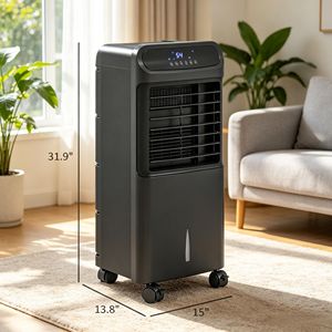 Ventilatore Rinfrescante Evaporativo Nero 3-in-1 con Telecomando, Timer e Oscillazione, per Casa, Ufficio, Camera da Letto, Spina AU, Certificato ROHS, Usato - Product Image 2