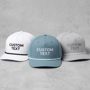 Custom Golf Rope <b>Cap</b> 5 Panel Cotton Twill Adjustable Embroidered Logo Hat Private Label Manufacturer - Product Image 1