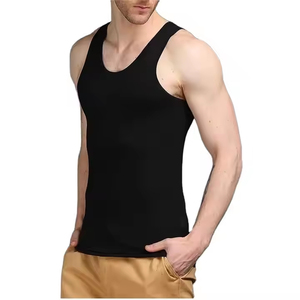 Débardeurs de sport tricotés pour hommes, couleur unie, écologiques, respirants, pour fitness, entraînement, vêtements décontractés d'été, vente en gros - Product Image 4