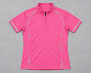 เสื้อโปโลแขนสั้นสีชมพู แห้งเร็ว สีพื้น ผ้าถักลำลอง สำหรับออกกำลังกาย - Product Image 5
