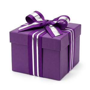 Neelkamal Industries 25mm Royal Purple Silver Woven Metallic Ribbon Decorative Trim for DIY Crafts Bows & Home Decor - Product Image 3