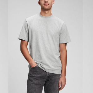 T-shirt classique tendance pour homme, bleu roi, manches courtes, col rond, 100 % coton, coupe oversize, motif décontracté, tissé respirant, contrastant - Product Image 4