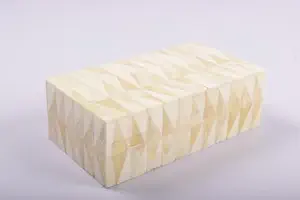 FAIZA CRAFT Boîte de rangement à bijoux carrée de luxe moderne en os d'ivoire incrusté, faite à la main, taille personnalisée, écologique, pour mariage - Product Image 5