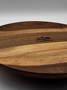 Wood Double Tier Rotating Tray Smooth-Spin Lazy Susan for Tabletop <b>Spice</b> Serving - Product Image 6