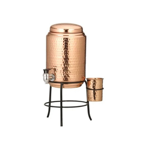 กาน้ำชาและกาต้มน้ำทองแดงแท้พร้อมฝาปิด ดีไซน์ลายตอก เป็นมิตรกับสิ่งแวดล้อม ประโยชน์ต่อสุขภาพแบบอายุรเวท สำหรับดื่ม - Product Image 5